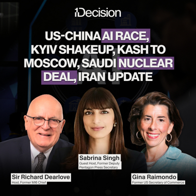 US-China AI Race (ft Gina Raimondo), Kyiv Shakeup, Kash to Moscow, Saudi Nuclear Deal, Iran Update cover